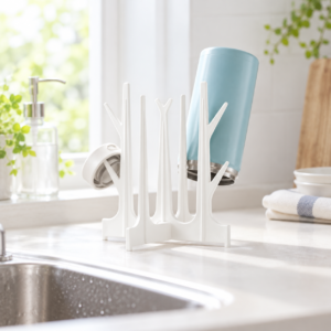 MARNA Bottle Drying Stand — Soporte plegable para secar botellas, blanco