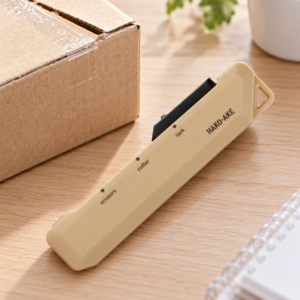 KOKUYO 2Way Portable Scissors Hakoake — Tijeras portátiles 2Way, sand beige