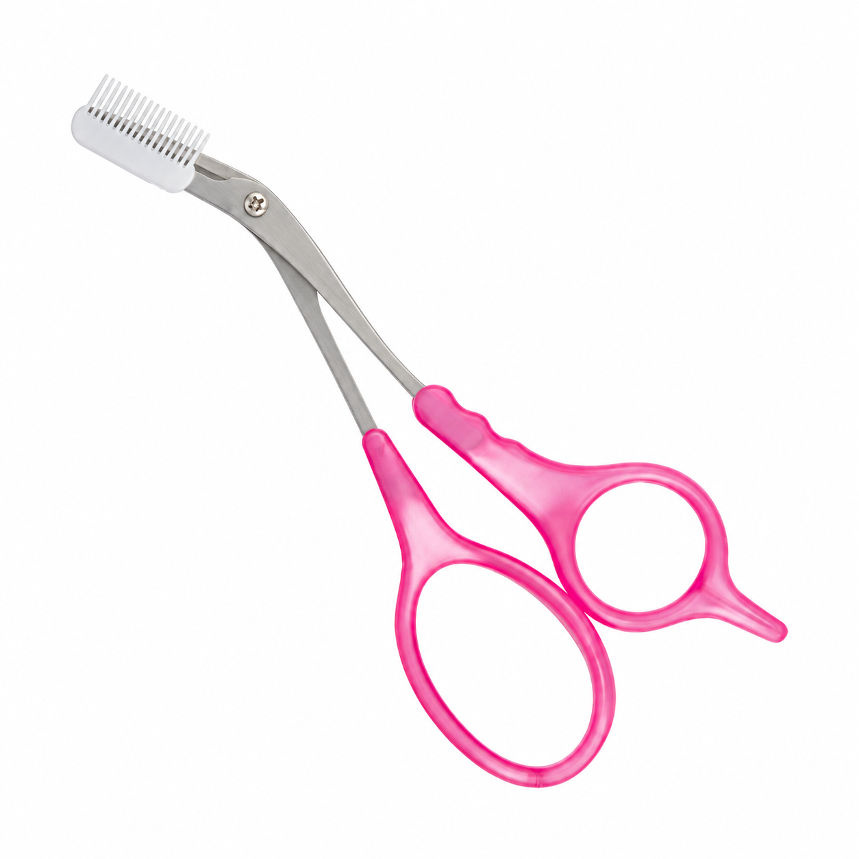 KAI Eyebrow Scissors DX with Comb — Tijeras para cejas con peine, rosa - Imagen 2