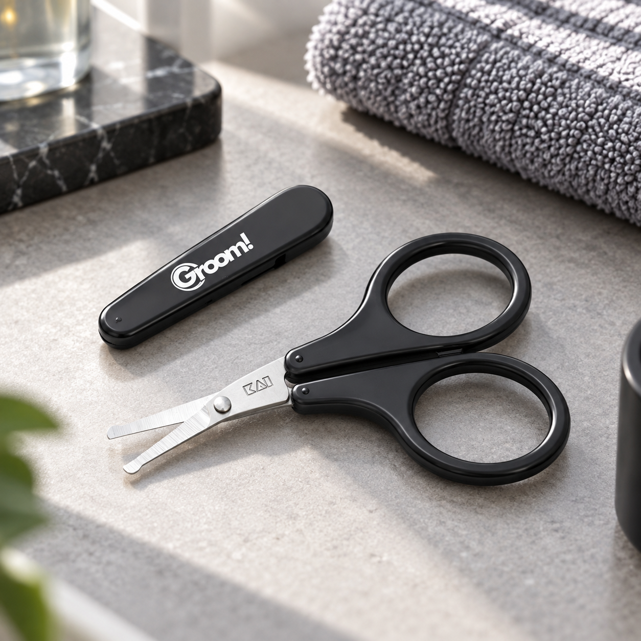 KAI Groom! Thin-Blade Safety Scissors