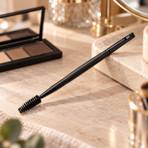 KAI cosmeup Double-End Eyebrow Brush — Screw & Nylon